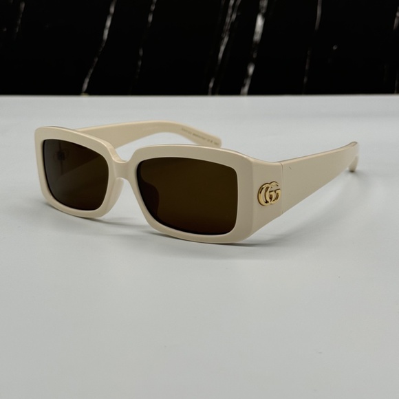 NEW GG1403SK 004 GUCCI BEIGE BROWN SQUARE WOMEN GUCCI SUNGLASSES - Picture 4 of 10